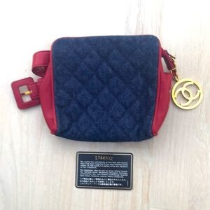 Chanel authentic red/denim vintage Fanny pack
